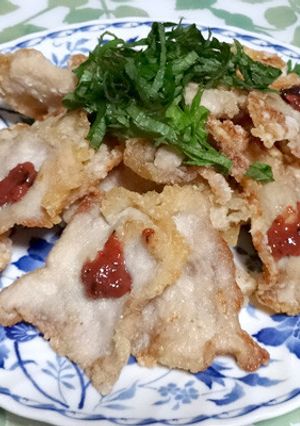 豚肉の唐揚げ　山海ぶしのせ-レシピのメイン写真