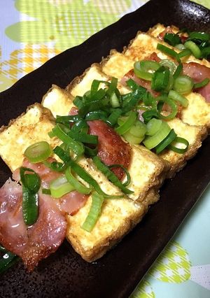 厚揚げとカリッとベーコンのポン酢かけ-レシピのメイン写真