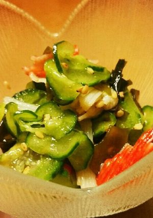 きゅうりとワカメのごまレモン酢の物-レシピのメイン写真