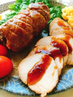 豚ロースのほうじ茶煮チャーシュー。-レシピのメイン写真
