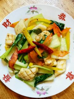 イカとチンゲン菜のXO醤炒め-レシピのメイン写真