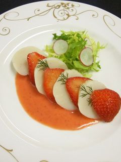 あまおうとホタテのマリネのミルフィーユ-レシピのメイン写真