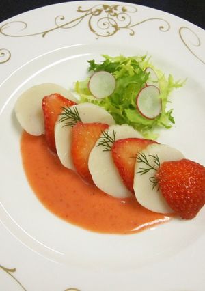 あまおうとホタテのマリネのミルフィーユ-レシピのメイン写真