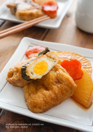 お弁当や副菜に☆四角い卵きんちゃく-レシピのメイン写真