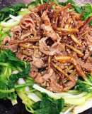 ◎根まで堪能！牛肉と根三つ葉の甘辛炒め◎