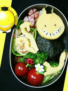 黄色いキャラクター弁当☆殺せんせー-レシピのメイン写真