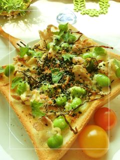 豚肉×枝豆の胡麻塩昆布和トースト-レシピのメイン写真