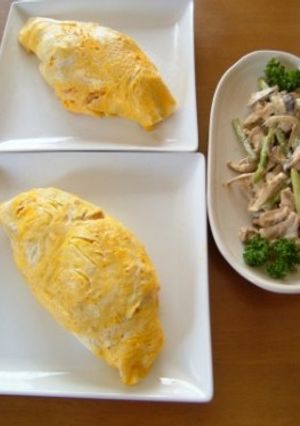 炊飯器で簡単☆ケチャライスDEオム-レシピのメイン写真