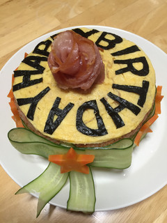 ご飯で誕生日ケーキ-レシピのメイン写真