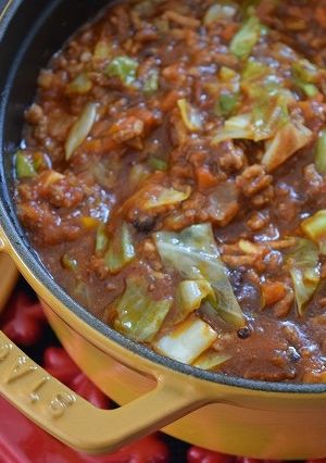 ストウブで春キャベツの無水ドライカレー-レシピのメイン写真