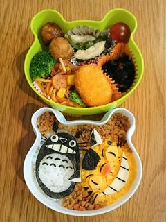 トトロ ネコバス キャラ弁-レシピのメイン写真