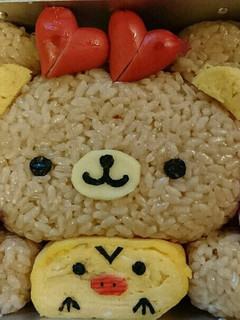 リラックマと黄色い鳥弁当-レシピのメイン写真