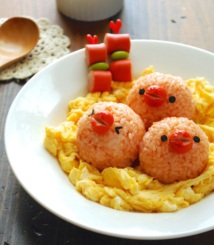 フライパン☆ひよこオムライス♡ ひよこオムライス♡フライパン