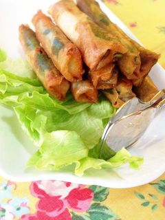 薬膳★まいたけとバジルの春巻き-レシピのメイン写真