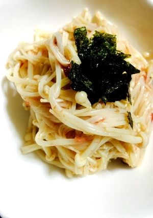 磯じまんの山海ぶしを使用したえのき和え-レシピのメイン写真