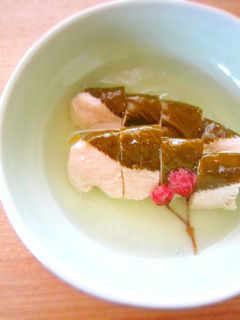 レンジで簡単☆ささみの桜蒸し-レシピのメイン写真