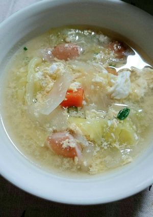 野菜たっぷり卵スープ-レシピのメイン写真