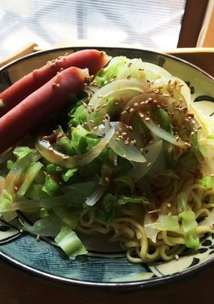 キャベツと玉ねぎで、簡単パスタ風冷麺-レシピのメイン写真