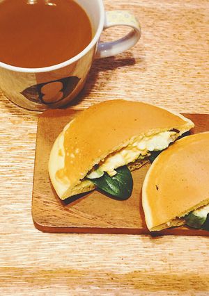 朝のホットケーキ サンドイッチ-レシピのメイン写真