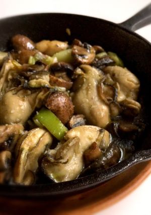 牡蠣のカレー風味アヒージョ→スキレット-レシピのメイン写真