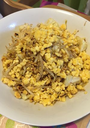 パラパラ卵かけもやしキャベツ炒め-レシピのメイン写真