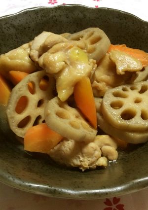 鶏肉とレンコンのうま煮-レシピのメイン写真