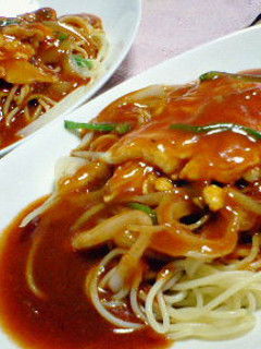 白身魚のピカタのせあんかけパスタ-レシピのメイン写真