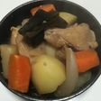 釜めしの釜で1人分の肉じゃが