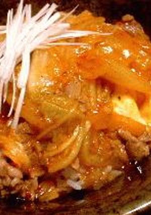 雨鹿茶房流！　豚キムチ丼-レシピのメイン写真
