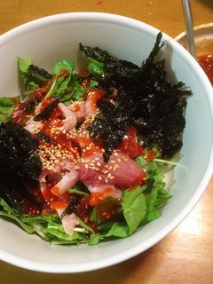 お刺身ビビンパ お手軽 簡単-レシピのメイン写真