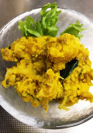 かぼちゃの塩そぼろサラダ♪カレー風味-レシピのメイン写真