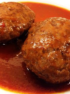 卵不使用☆失敗なし☆肉汁煮込みハンバーグ-レシピのメイン写真