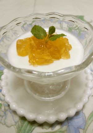 はちみつDEぷるっぷる牛乳ゼリー-レシピのメイン写真
