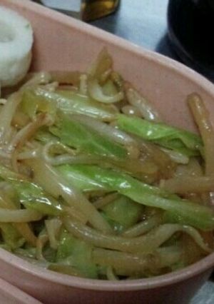 モヤシとキャベツとエノキ茸のゆず胡椒炒め-レシピのメイン写真