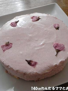 電子レンジで簡単★桜のレアチーズケーキ-レシピのメイン写真