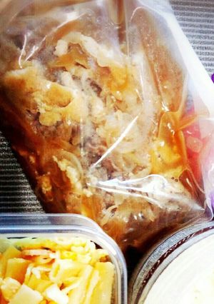 ジップロックで！つゆだく牛丼男子弁当♬-レシピのメイン写真