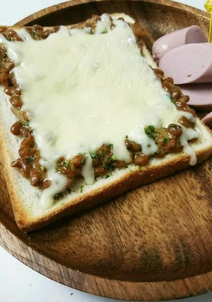 朝の定番☆納豆トースト-レシピのメイン写真