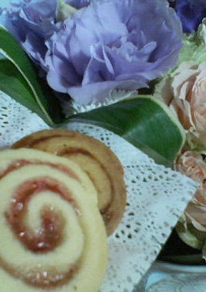 苺ジャムの渦巻きクッキー☺☻-レシピのメイン写真