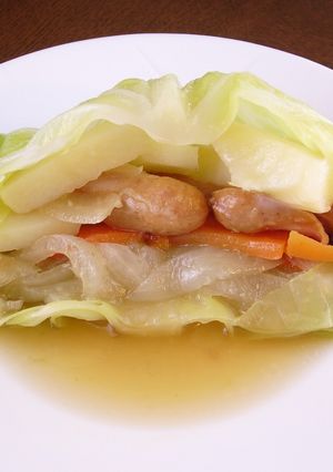 無添加◎簡単 春キャベツの重ね煮-レシピのメイン写真
