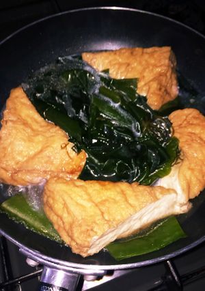 レンジで簡単★厚揚げとわかめ煮-レシピのメイン写真