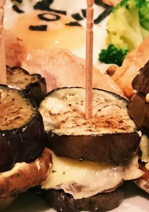 朝食に☆マヨチー椎茸のナス挟み焼き 簡単-レシピのメイン写真