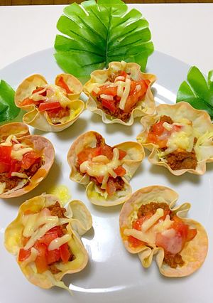 簡単！餃子の皮でタコスパーティー♪-レシピのメイン写真