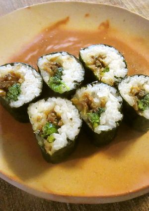 ほうれん草とくぎ煮の海苔巻き-レシピのメイン写真