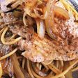 粗をつかった蒸焼サーモンパスタ