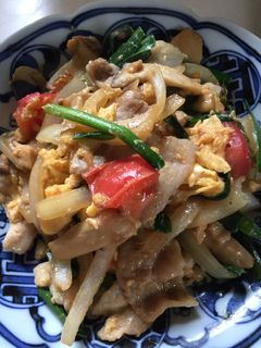 豚バラとニラ卵トマト炒め-レシピのメイン写真
