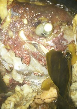 出汁昆布使いの鯛のあら炊き-レシピのメイン写真