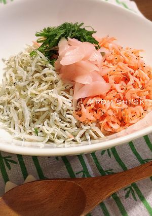 2色の釜揚げ丼-レシピのメイン写真