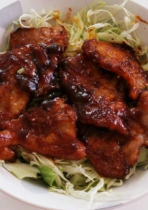 豚バラソースキャベツ丼♡簡単-レシピのメイン写真