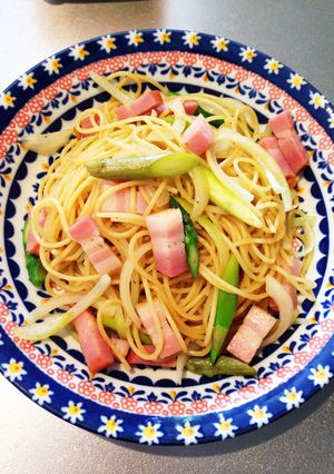 ワンポット☆アスパラベーコンの和風パスタ-レシピのメイン写真