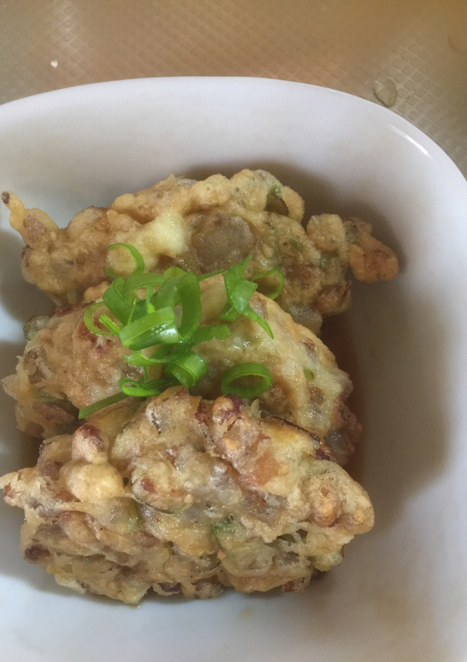 こんにゃくと納豆のふわふわ揚げ〜-レシピのメイン写真